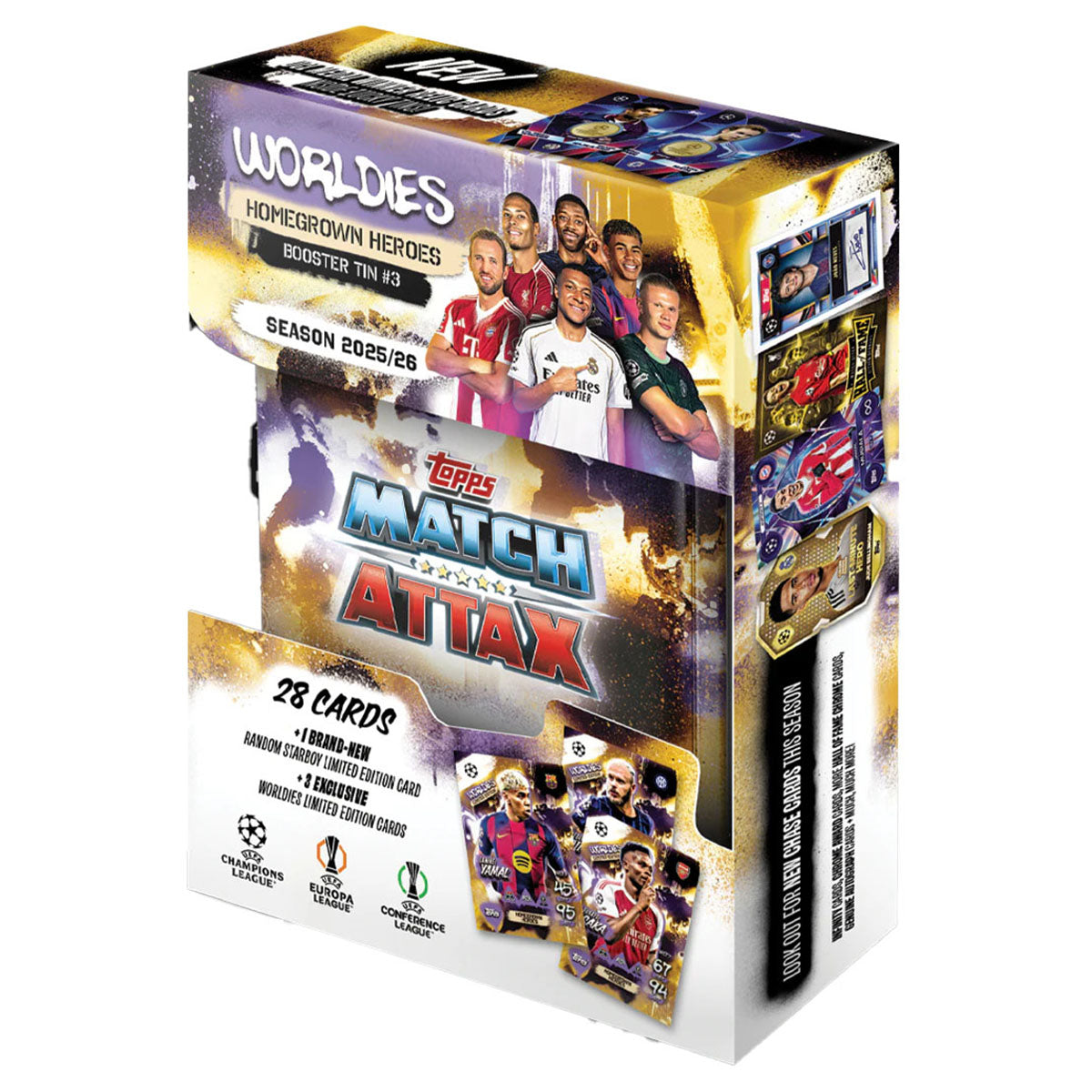 Topps Match Attax Seaon 2025/26 Worldies HomeGrown Heroes Booster Tin ...