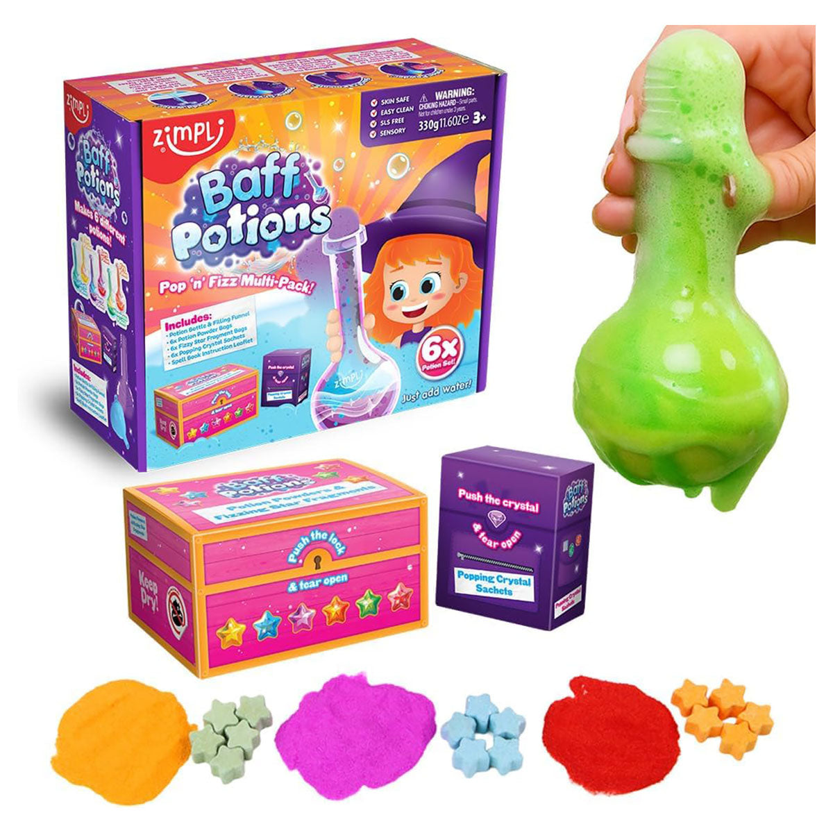 Zimpli Baff Potions Pop 'n' Fizz Multi Pack Bath Fun — Booghe