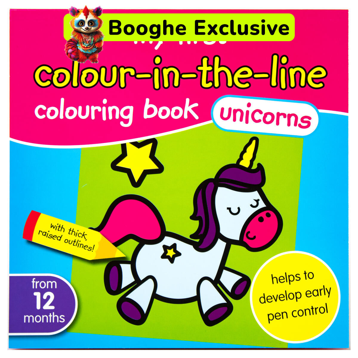My First Colour-in-the-Line Colouring Book - Unicorns — Booghe