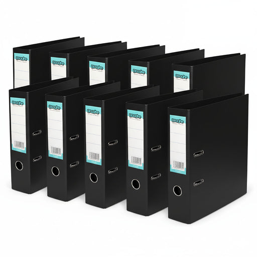Lever Arch A4 File Black 10 Pack