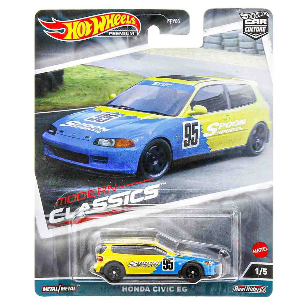 5台セット　ホットウィール　モダン クラシックス　HONDA Booghe — (1/5) EG Civic Honda Classics: Modern Culture: Car Wheels Hot EG CIVIC ミニカー