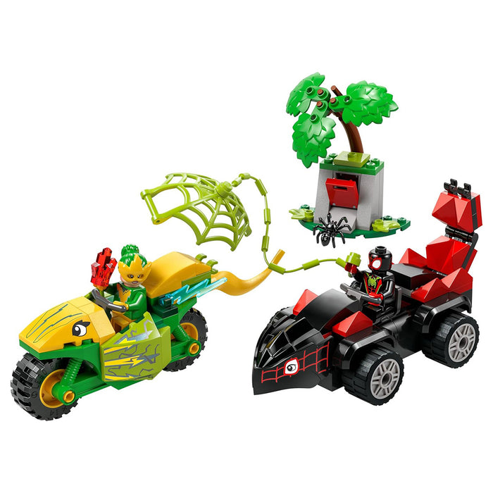 LEGO Marvel Spidey and his Amazing Friends Spin and Electro Dinosaur Vehicle Chase Building Set