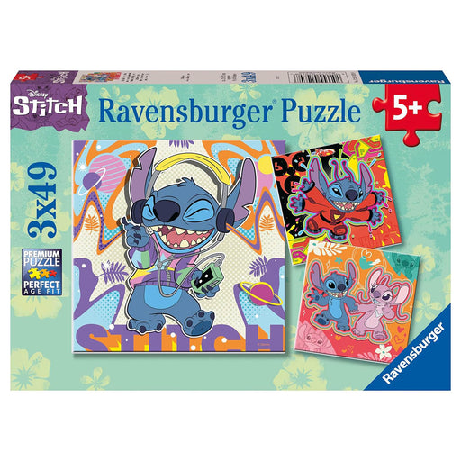 Disney Stitch 3 x 49 Square Puzzles