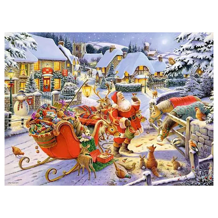 Ravensburger Christmas Market & Santa's Christmas Supper 2 x 500 Piece Jigsaw Puzzles