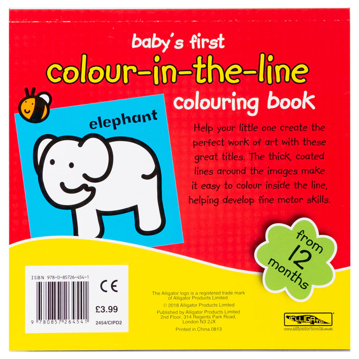 Baby's First Colour-In-The-Line Animals Colouring Book