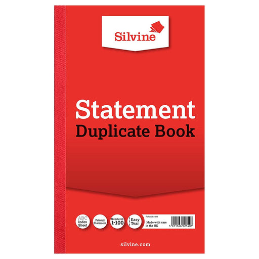 Silvine Statement Duplicate Book