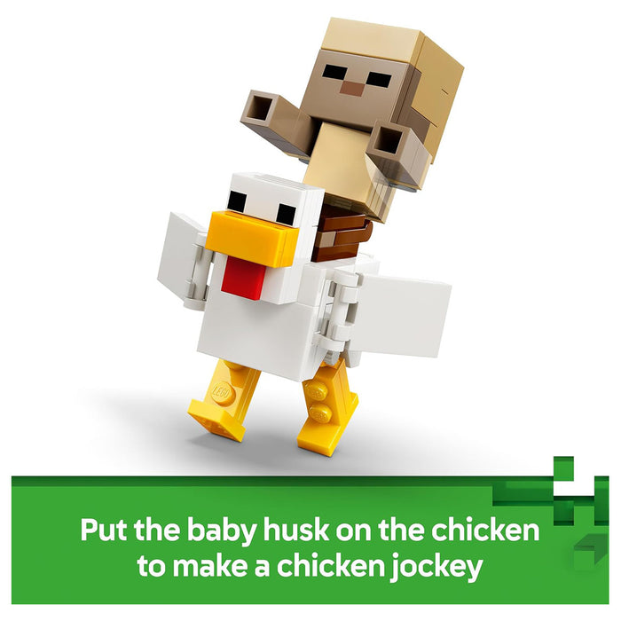 LEGO Minecraft Chicken Jockey Desert Attack Building Set