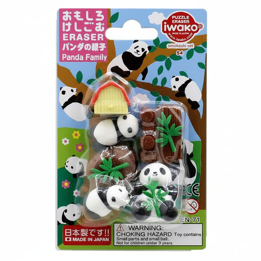 Iwako Panda Family Eraser Set