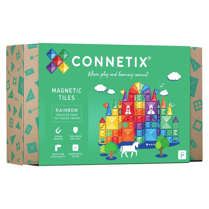 Connetix Magnetic Tiles Rainbow Creative Pack 102 Pieces