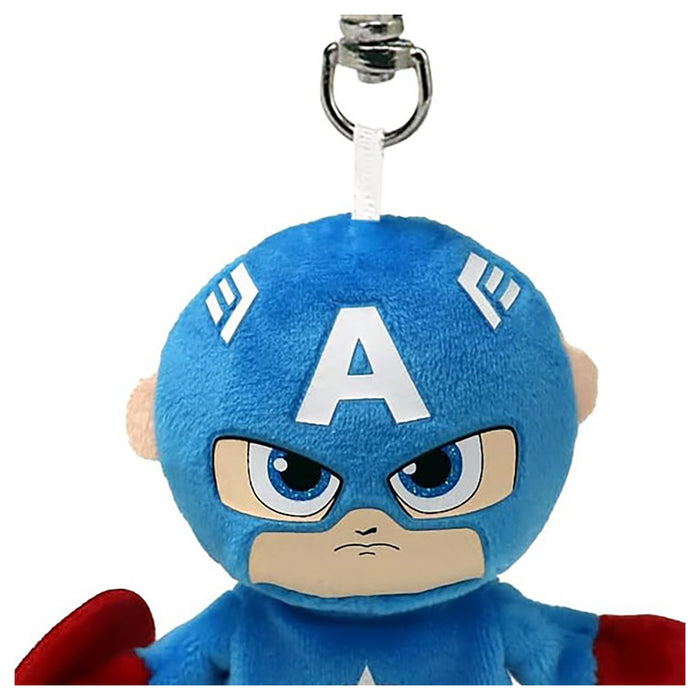Ty Beanie Babies Marvel Captain America Key Clip Plush