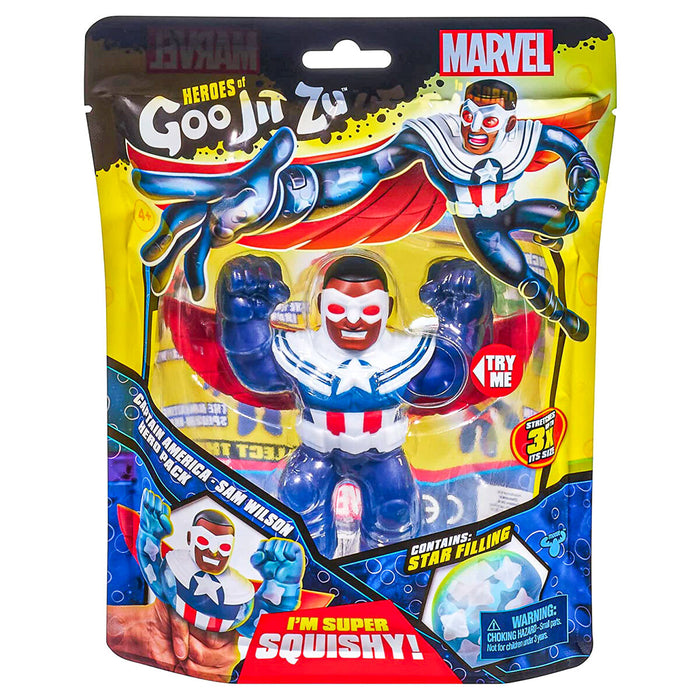 Heroes of Goo Jit Zu Marvel Captain America Sam Wilson Stretch Figure