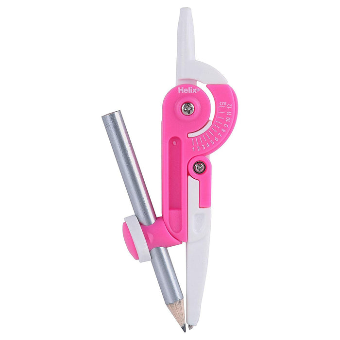 Self-centring locking compass with safety point