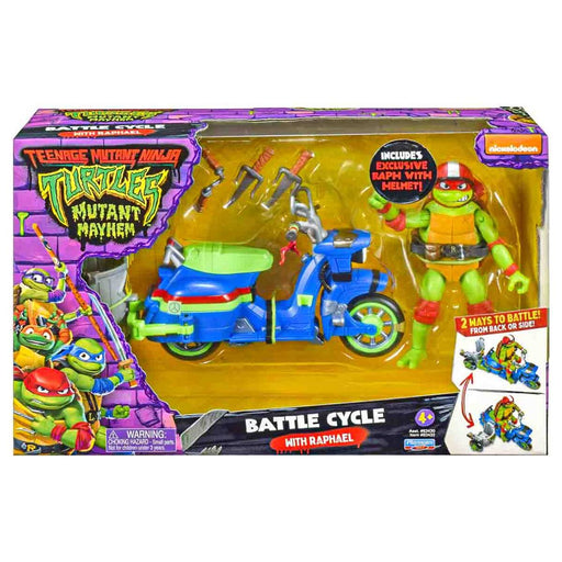 Teenage Mutant Ninja Turtles Mutant Mayhem Battle Cycle with Raphael Playset