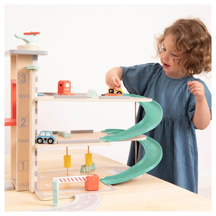 TP Owl & Fox Multi-Storey Wooden Garage Set