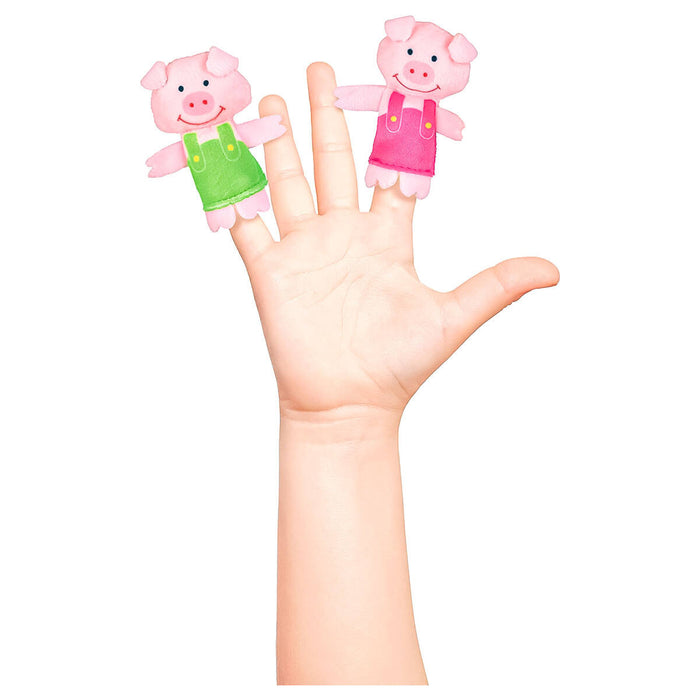 Fiesta Crafts Big Bad Wolf with Three Little Pigs Hand & Finger Puppet Set