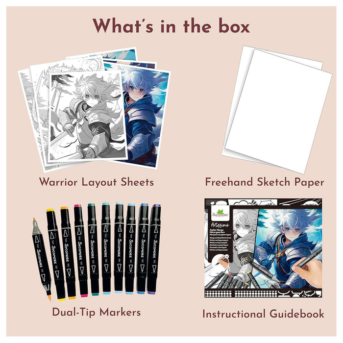 Sycomore Artissimo Manga Warrior Heroes Markers and Layout Paper Set