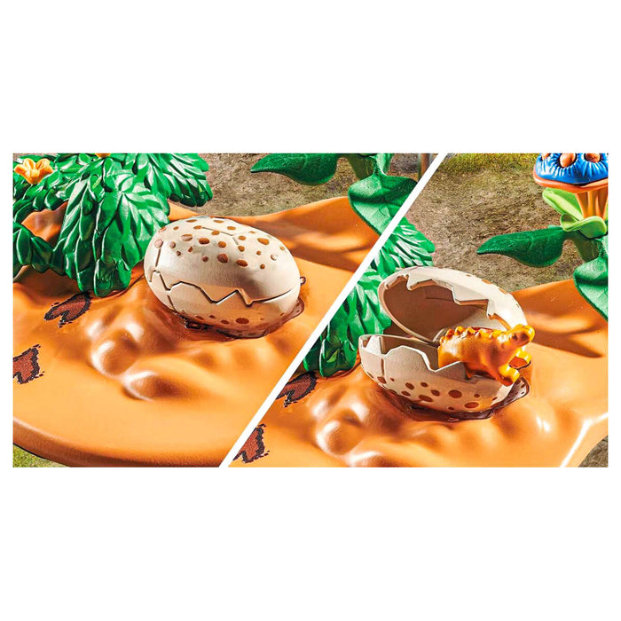 Playmobil Dinos: Stegosaurus Nest with Egg Thief Playset
