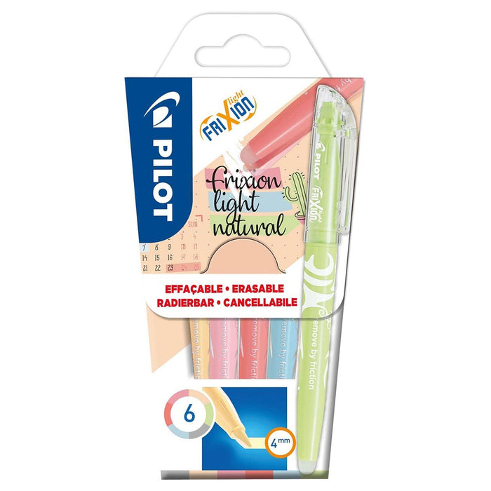 Pilot FriXion Light Natural Erasable Highlighters (6 Pack)