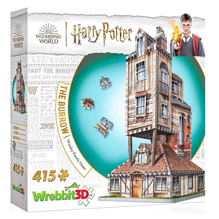 Wrebbit 3D Harry Potter: The Burrow: Weasley Family Home 415 Piece Puzzle