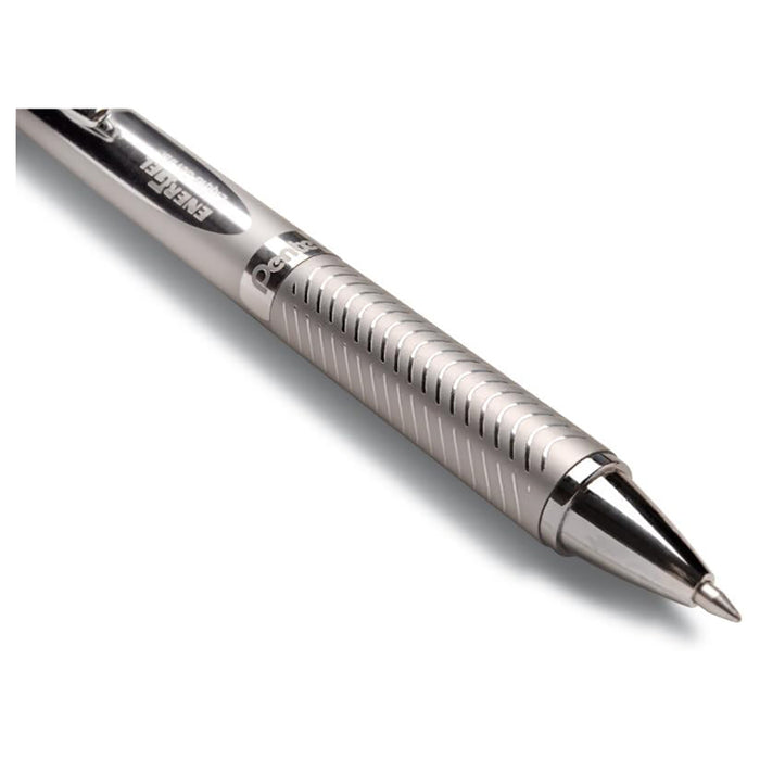 Pentel EnerGel Sterling BL407 Silver Rollerball Pen with Gift Box