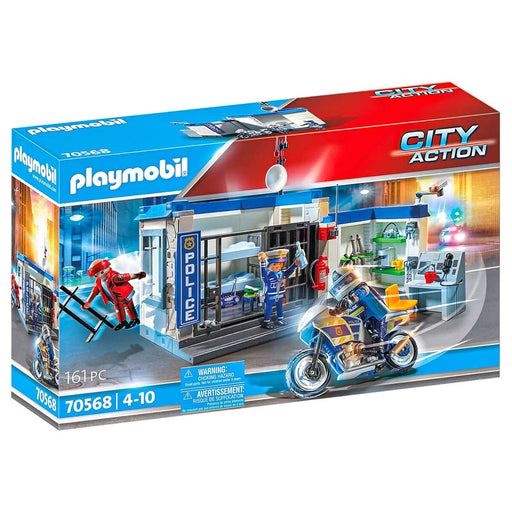 Playmobil City Action Police Prison Escape with Motorcycle Playset