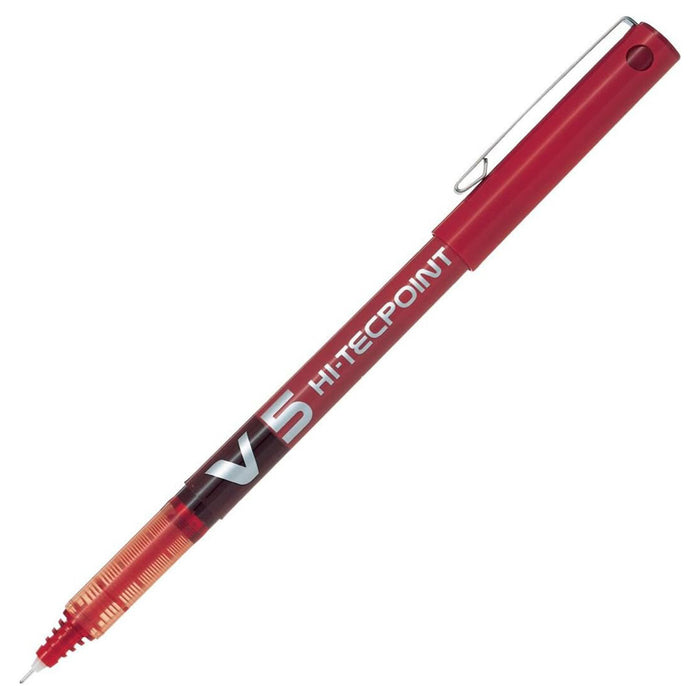 Pilot V5 Liquid Ink Rollerball Fine Line Red Ink Pen