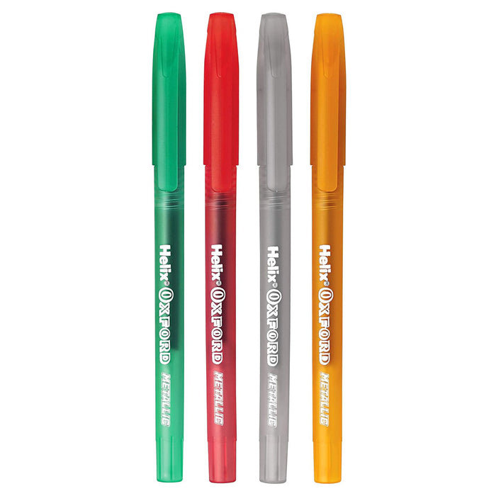 Helix Oxford Metallic Gel Pens (4 Pack)