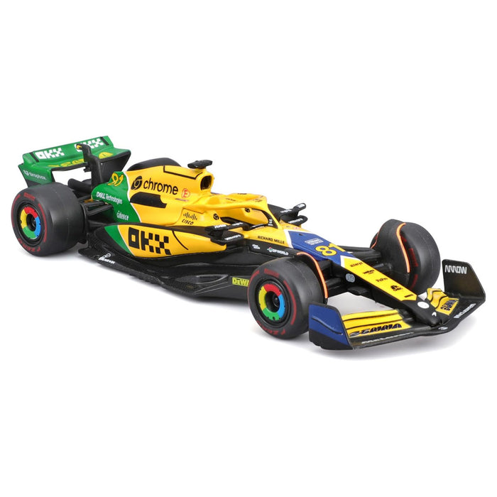 Bburago McLaren Formula 1 MCL38 Monaco Grand Prix 2024 Piastri with Senna Livery Race Car