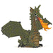 Papo Enchanted World Green Winged Dragon with Flame Figure
