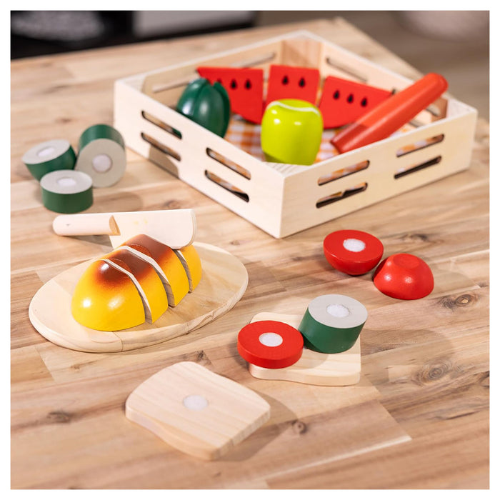 Melissa & Doug Wooden Cutting Food Playset