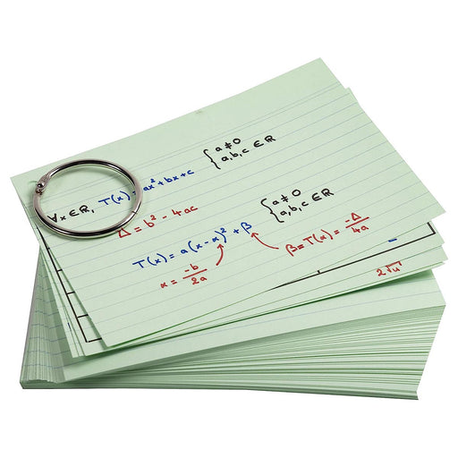 Exacompta 50 Flashcards A6 with Ring (styles vary)
