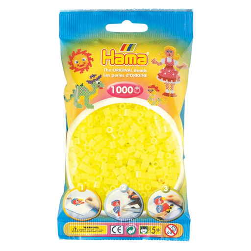 Hama Midi Beads Neon Yellow 1000 Piece Pack