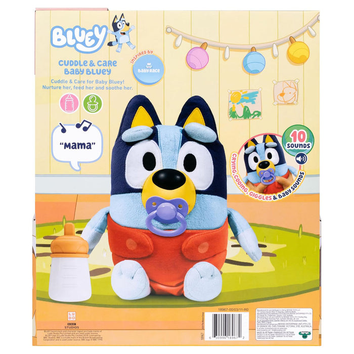  Bluey Cuddle & Care Baby Bluey Plush with Sounds