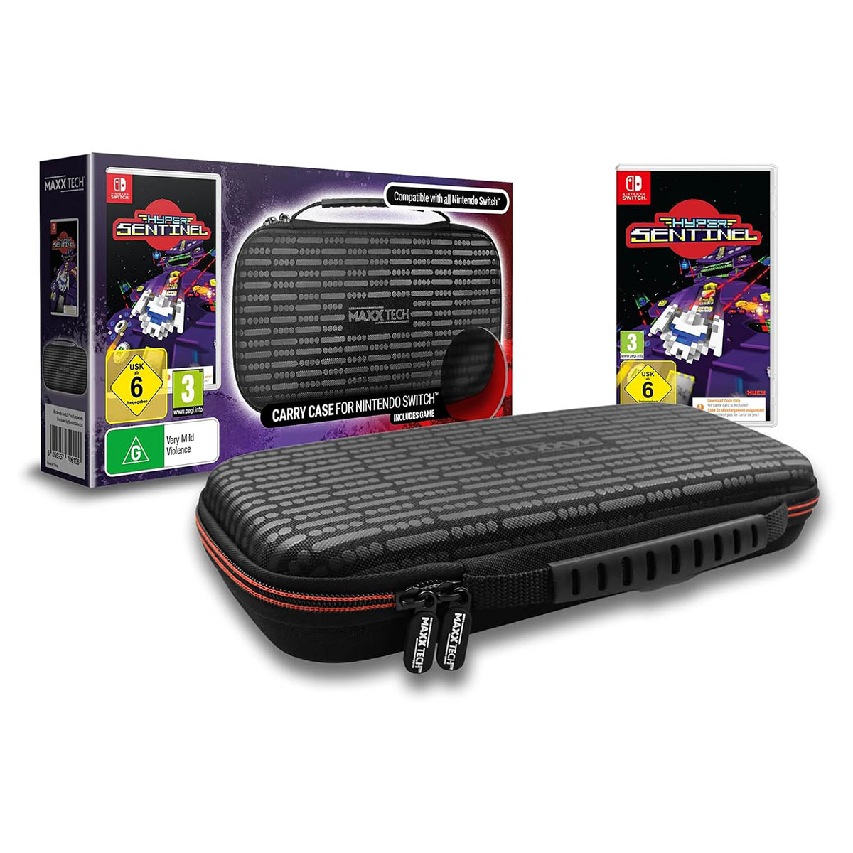 Maxx Tech Carry Case for Nintendo Switch & Hyper Sentinel Downloadable ...