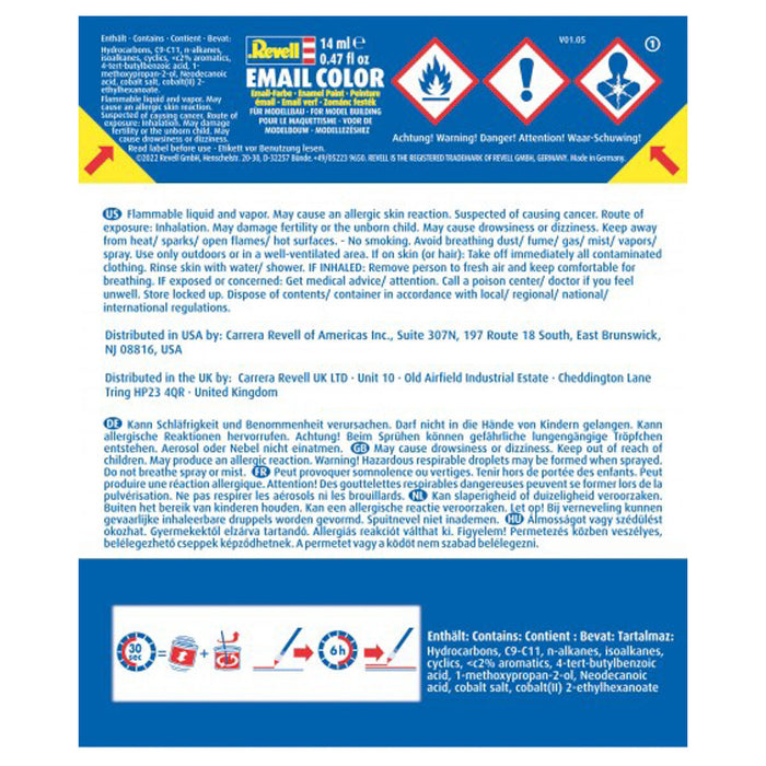 Revell Email Color Silk Black (RAL 9005) 14ml Enamel Paint