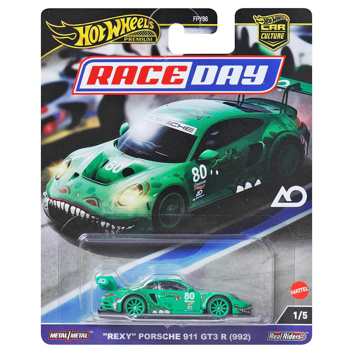 Hotwheels RACE DAY REXY ポルシェ911 GT3 R Hot Wheels Car Culture Race Day 'Rexy' Porsche 911 GT3 R (992) 1/5