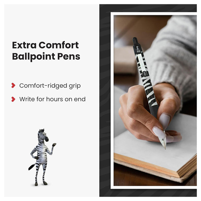 Zebra Pen Z-Grip Ballpoint Animal 3pk Black ink