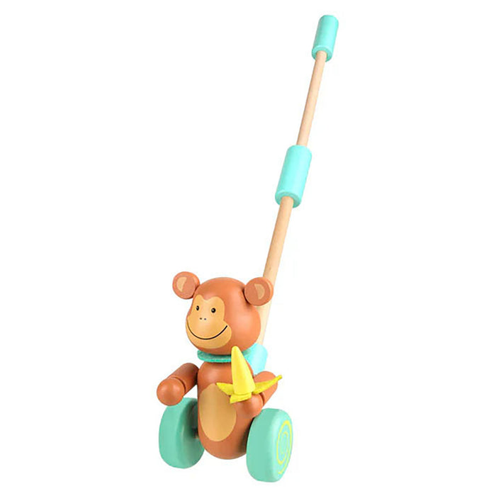 Orange Tree Toys Wooden Monkey Push Along