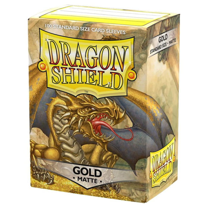 Dragon Shield Gold Matte Standard Size Card Sleeves (100 Pack)