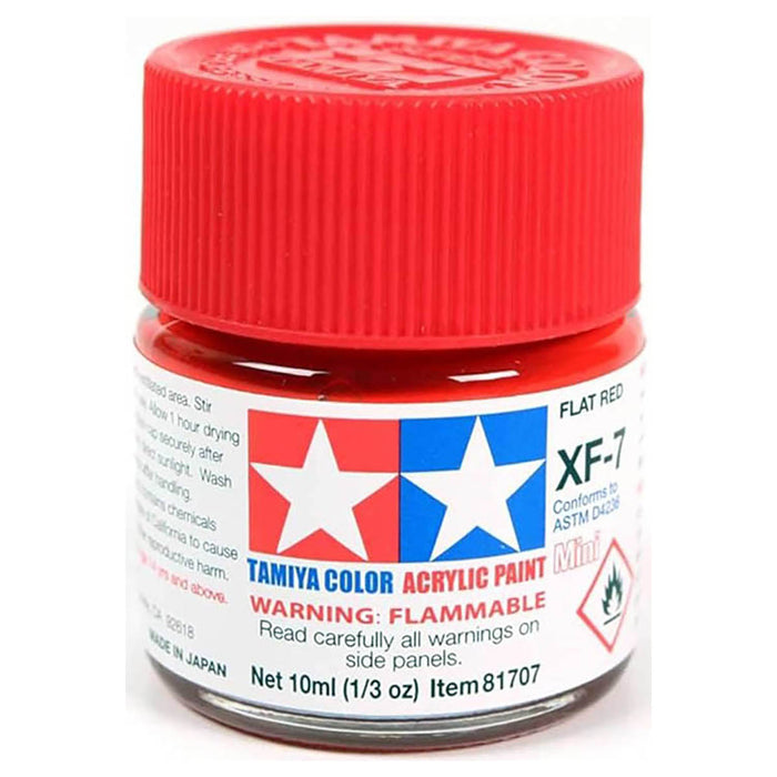 Tamiya Color Acrylic Paint Mini XF-7 Flat Red