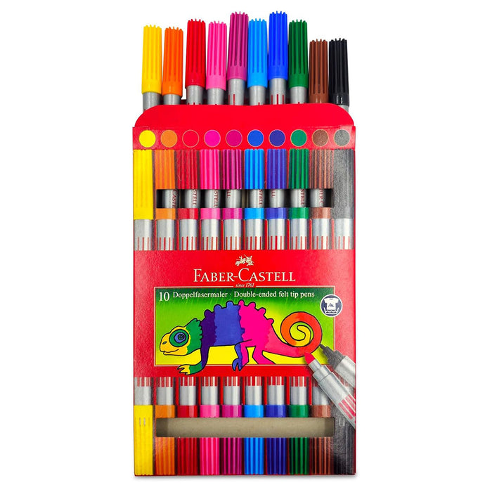 Faber-Castell Double-Ended Felt Tip Pens (10 Pack)