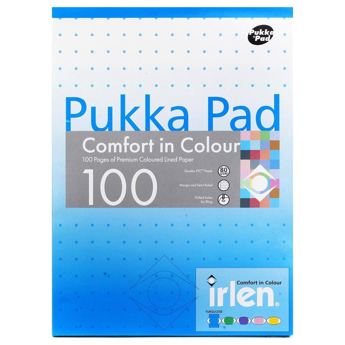 Pukka Pad Comfort in Colour Turquoise Irlen A4 Pad 