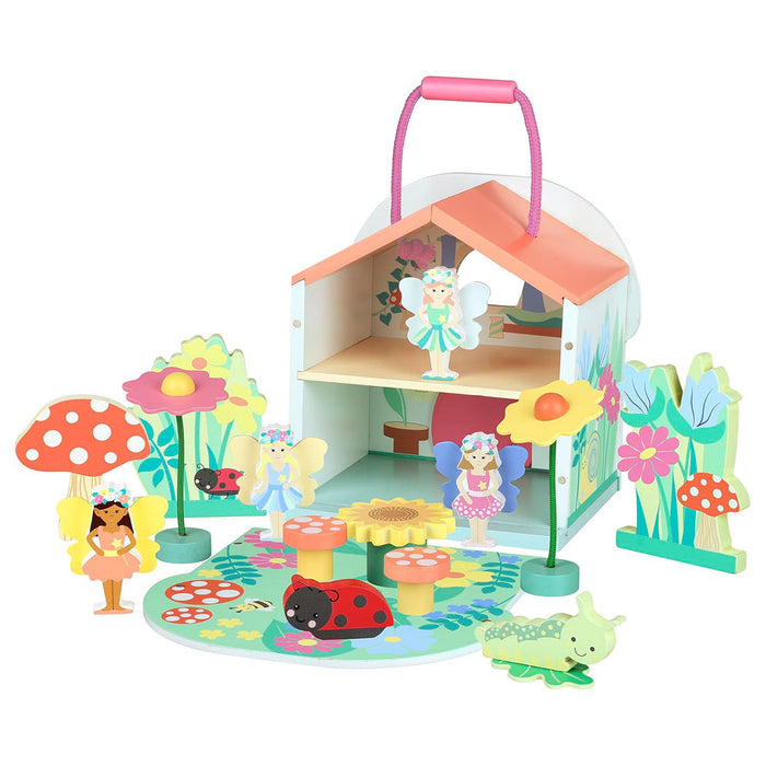 Orange Tree Toys Wooden Fairy House Play Set