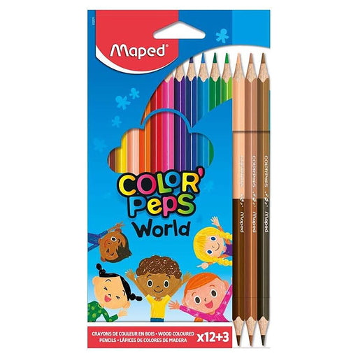 Maped Color'Peps World Colouring Pencils (15 Pack)