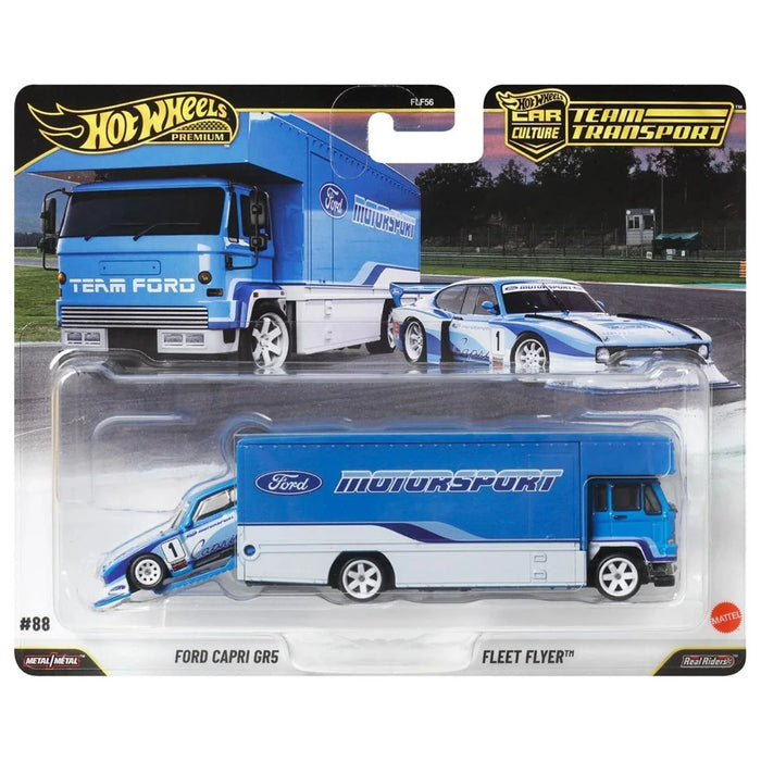 Hot Wheels Car Culture: Team Transport Ford Capri GR5 & Fleet Flyer Vehicles #88