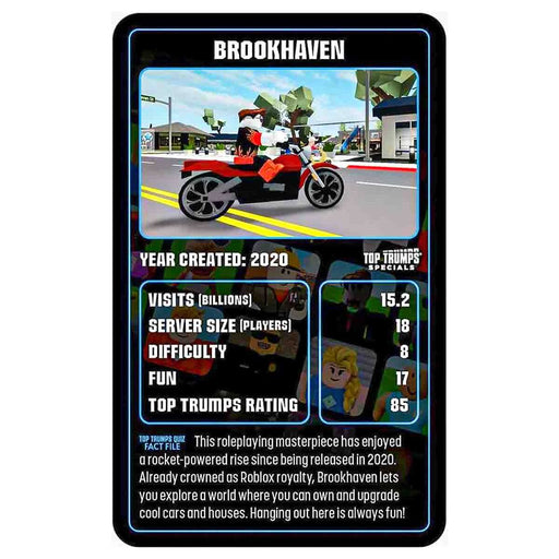 The Independent and Unofficial Guide to Roblox Top Trumps Specials Card Game