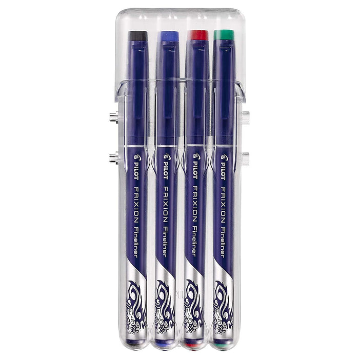Pilot FriXion Fineliner Erasable Writing Felt-tip Coloured Pens (4 Pack)