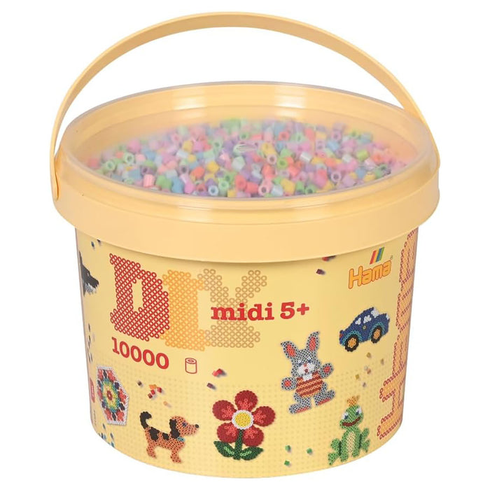 Hama Midi 10000 Pastel Beads Bucket
