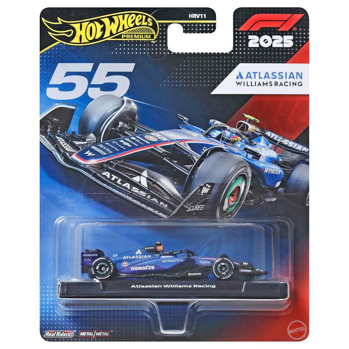 Hot Wheels Premium F1 2025 Atlassian Williams Racing Car #55