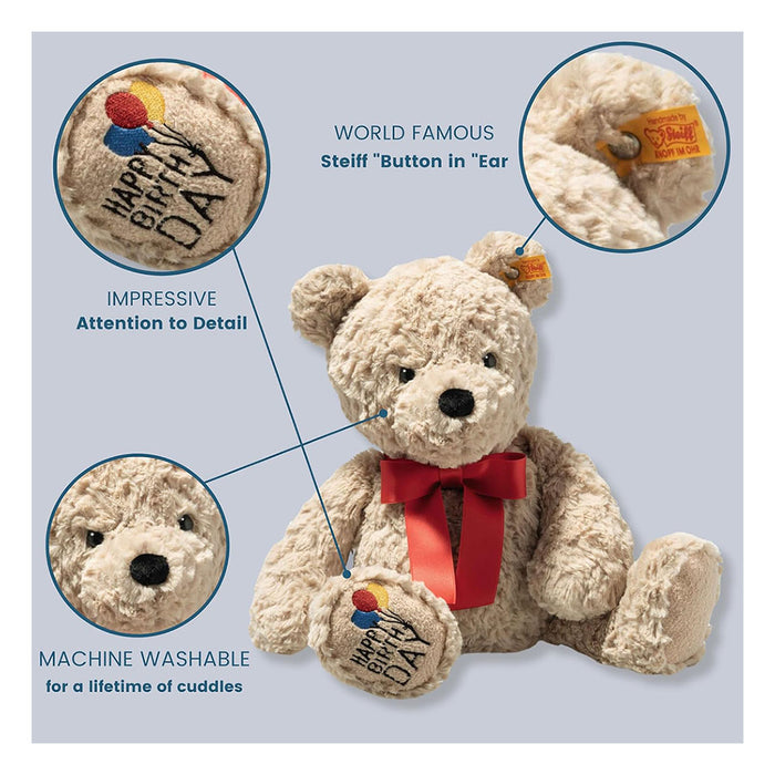 Steiff Jimmy Teddy Bear Happy Birthday 35cm